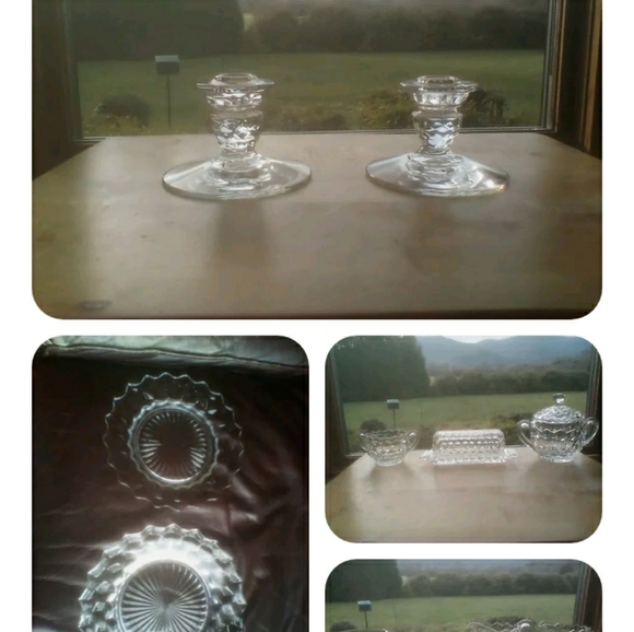 72 piece crystal dinnerware  seats 8 . - Picture 2 of 2